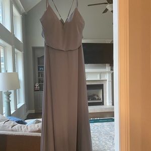Kennedy blue bridesmaid plus dress slate blue